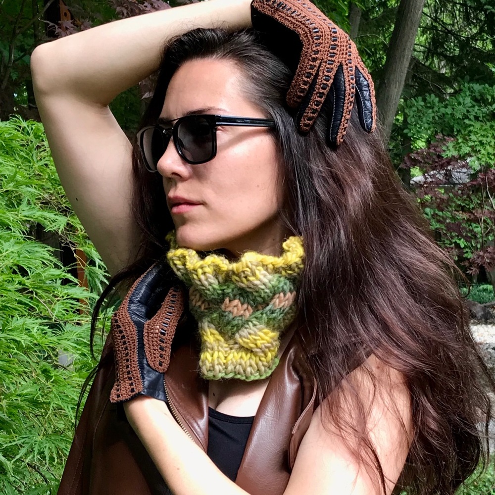 Handmade Style Neck Warmer (K32-5H) New Without Tags - Picture 3 of 8